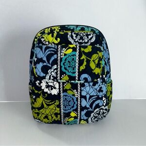 Vera Bradley Disney Blue and‎ Green Floral Backpack Quilted